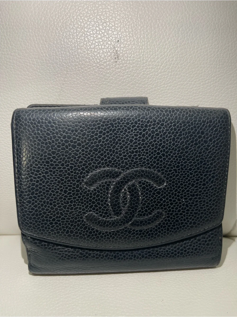 Authentic CHANEL Timeless CC Logo Lambskin Leather Wallet